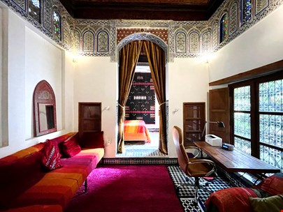 Riad in the Fez Medina Morocco room workspace image