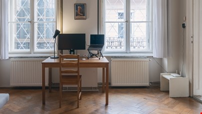 Bright Calm Cozy Central Clean NomadPad workspace image